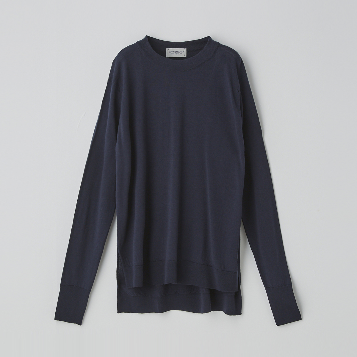 レディース 30g バックロング長袖クルーネックニット メンズ レディースニットのjohn Smedley ジョンスメドレー 公式オンラインショップ
