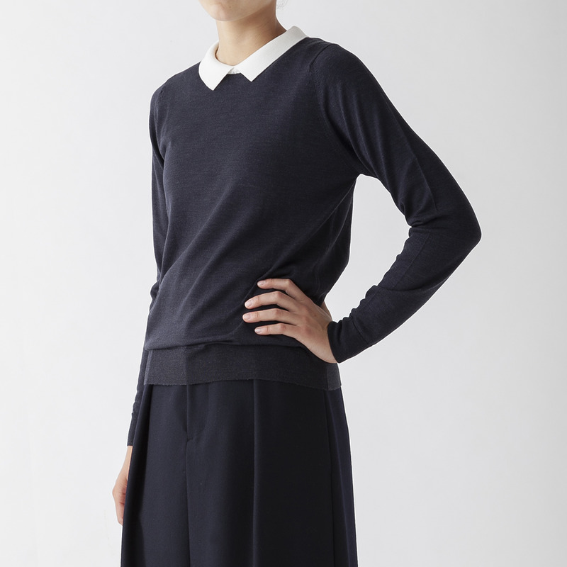 レディース 30g 配色長袖ニットポロシャツ メンズ レディースニットのjohn Smedley ジョンスメドレー 公式オンラインショップ