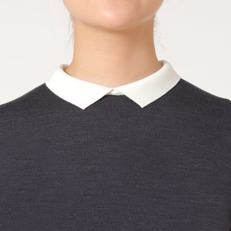 レディース 30g 配色長袖ニットポロシャツ メンズ レディースニットのjohn Smedley ジョンスメドレー 公式オンラインショップ