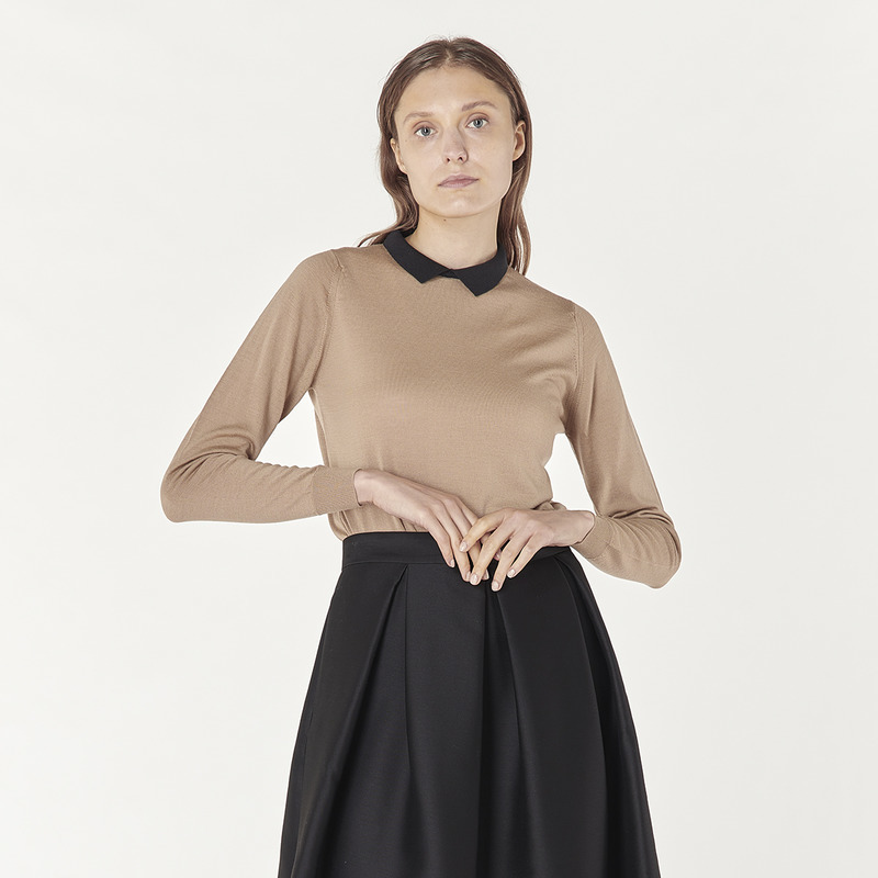 レディース 30g 配色長袖ニットポロシャツ メンズ レディースニットのjohn Smedley ジョンスメドレー 公式オンラインショップ
