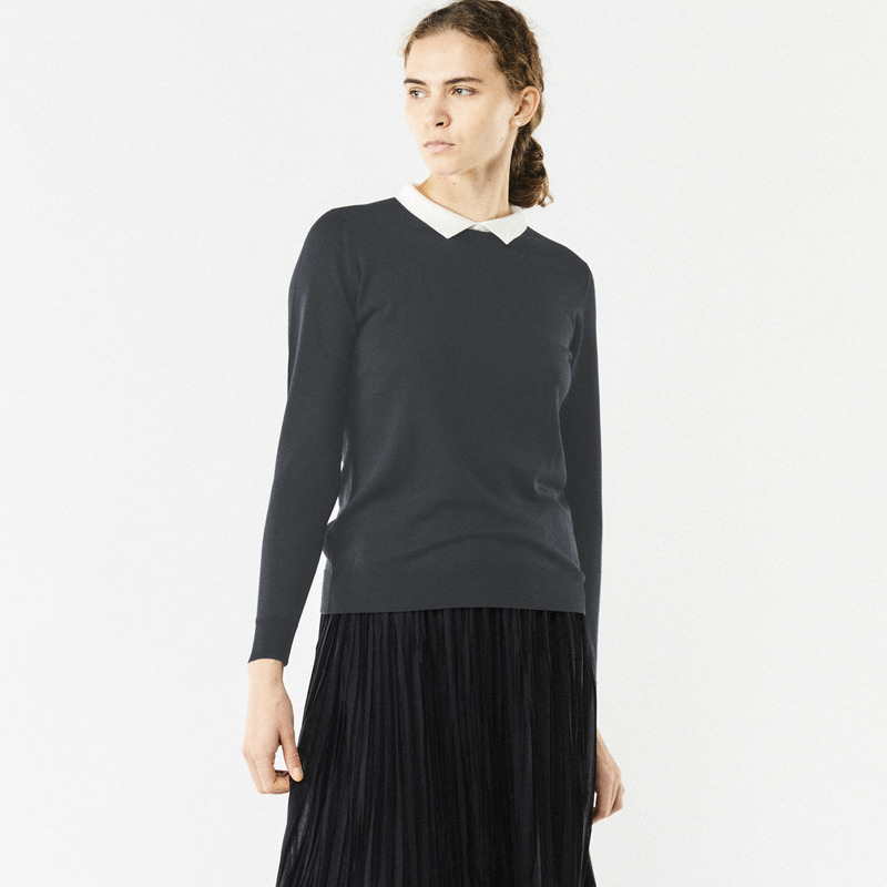 レディース 30g 配色長袖ニットポロシャツ メンズ レディースニットのjohn Smedley ジョンスメドレー 公式オンラインショップ
