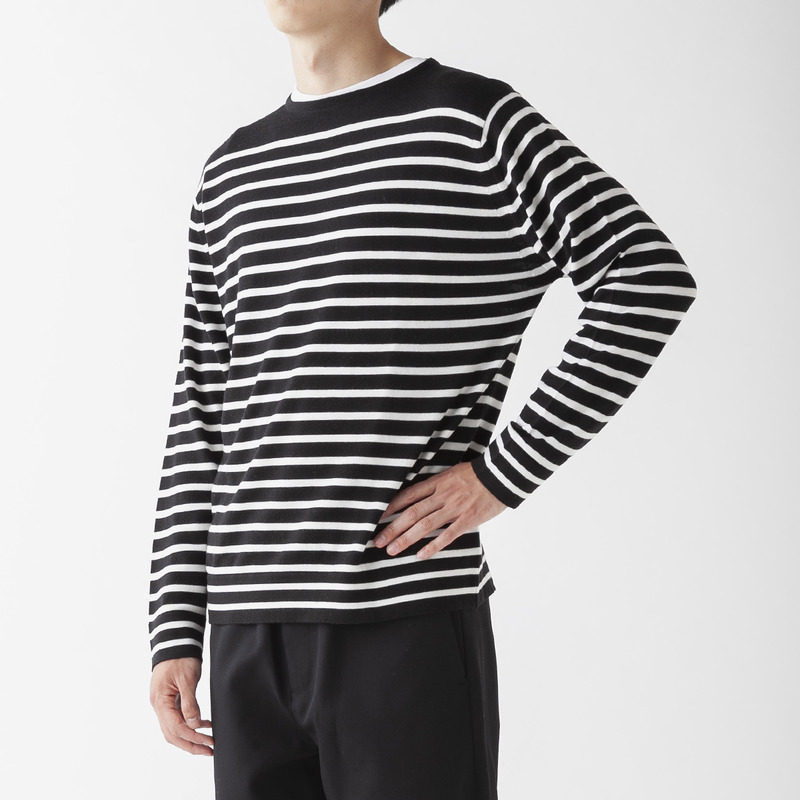 メンズ 24g 長袖ボートネックボーダーニット メンズ レディースニットのjohn Smedley ジョンスメドレー 公式オンラインショップ