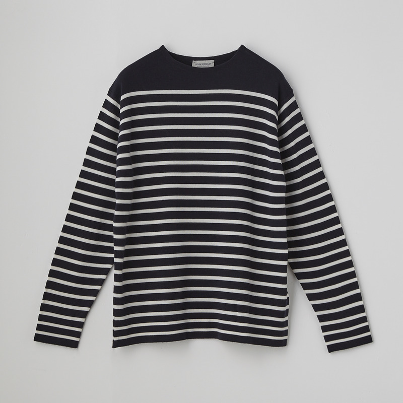 メンズ 24g 長袖ボートネックボーダーニット メンズ レディースニットのjohn Smedley ジョンスメドレー 公式オンラインショップ