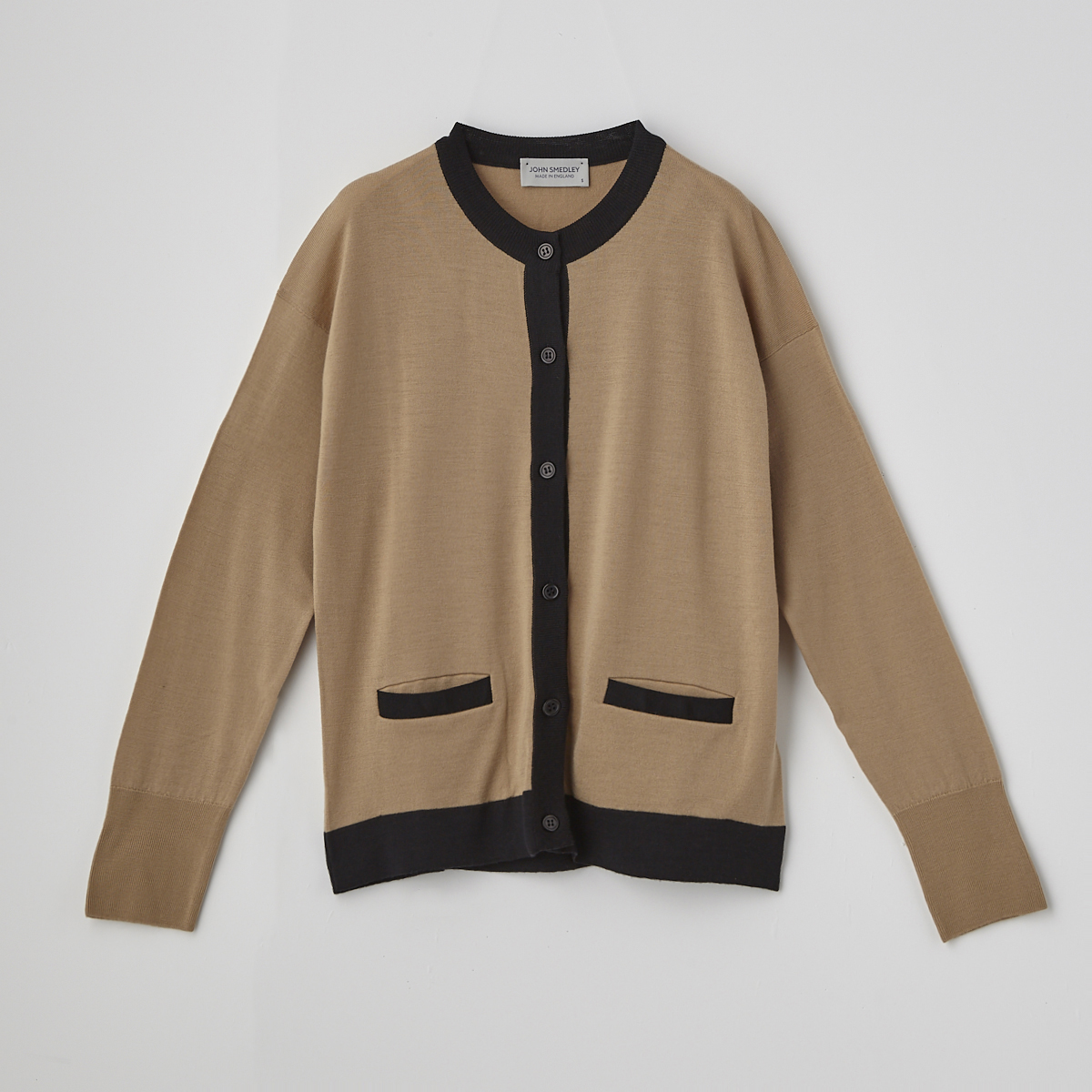 レディース 30g 配色クルーネックカーディガン メンズ レディースニットのjohn Smedley ジョンスメドレー 公式オンラインショップ