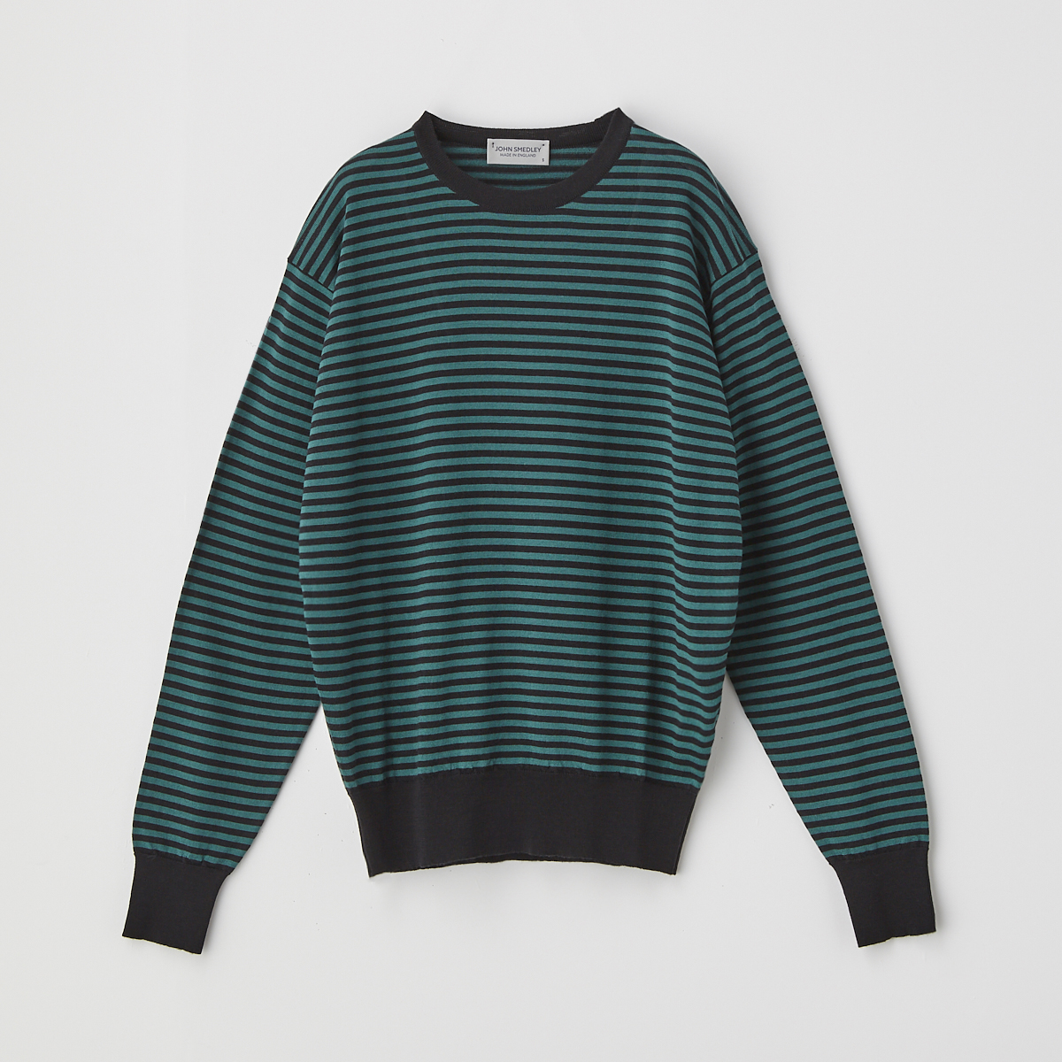 レディース 30g ボーダー長袖クルーネックニット メンズ レディースニットのjohn Smedley ジョンスメドレー 公式オンラインショップ