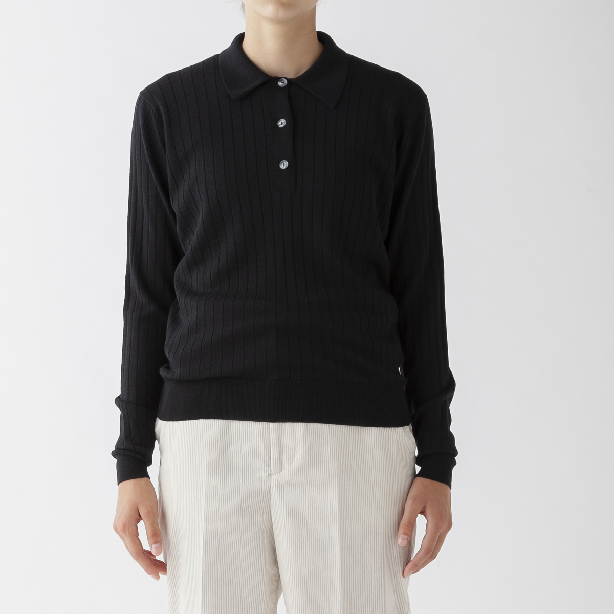 レディース 30g リブ長袖ニットポロシャツ メンズ レディースニットのjohn Smedley ジョンスメドレー 公式オンラインショップ