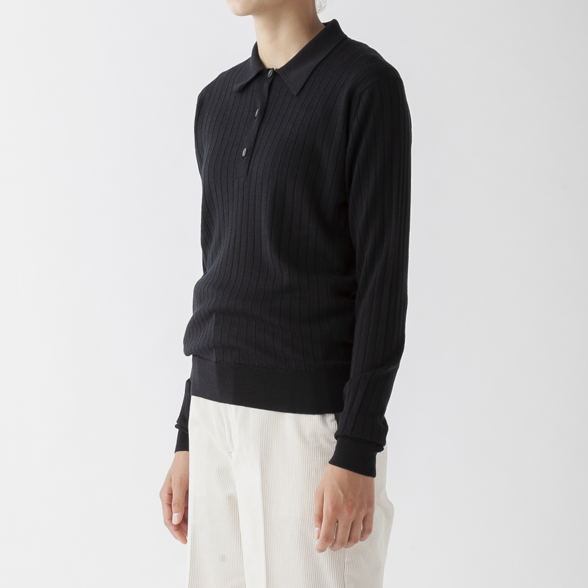 レディース 30g リブ長袖ニットポロシャツ メンズ レディースニットのjohn Smedley ジョンスメドレー 公式オンラインショップ