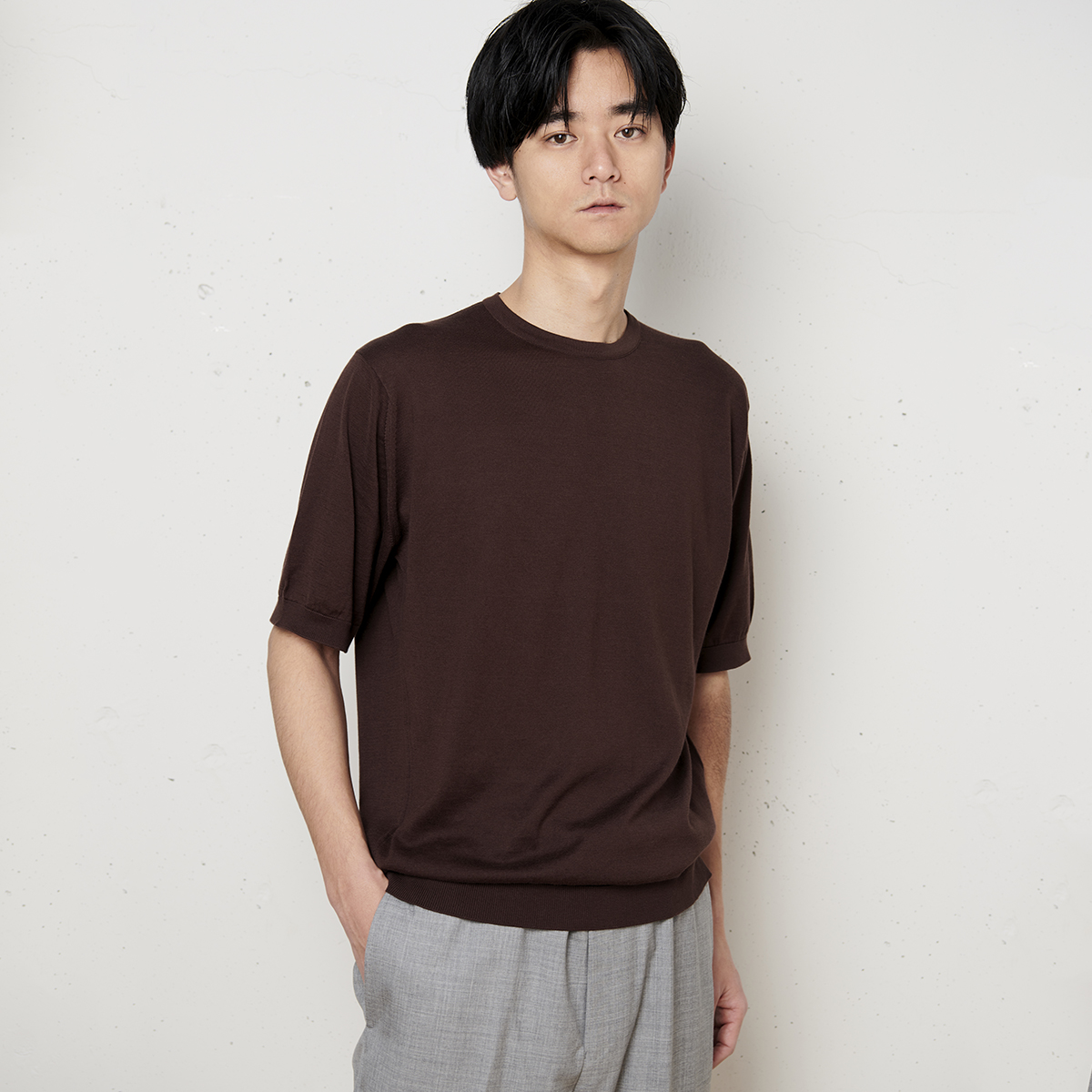 メンズ 30g 半袖クルーネックニット メンズ レディースニットのjohn Smedley ジョンスメドレー 公式オンラインショップ