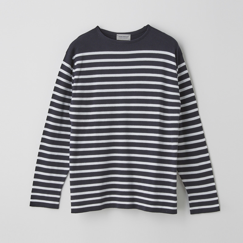 メンズ 24g 長袖ボートネックボーダーニット メンズ レディースニットのjohn Smedley ジョンスメドレー 公式オンラインショップ