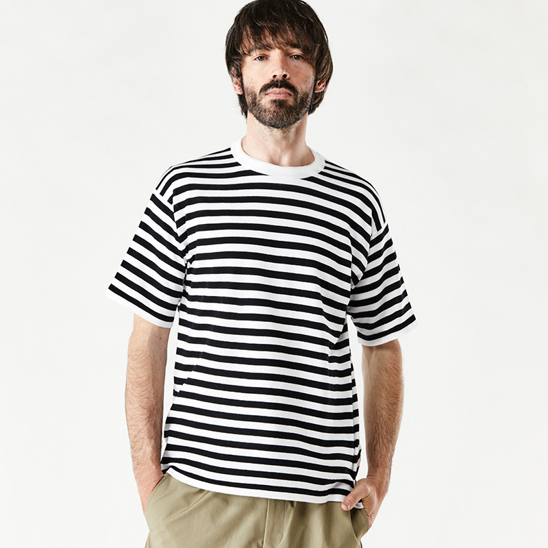 メンズ 30g 半袖クルーネックボーダーニット メンズ レディースニットのjohn Smedley ジョンスメドレー 公式オンラインショップ