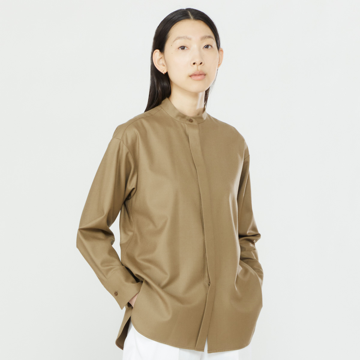 レディース フランネルウールスタンドカラーシャツ メンズ レディースニットのjohn Smedley ジョンスメドレー 公式オンラインショップ