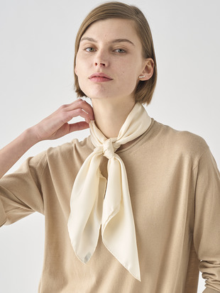 Silk twill Scarf｜solid colour