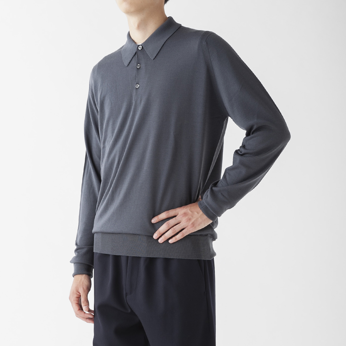 メンズ 30G 長袖ポロシャツ｜メンズ・レディースニットのJOHN SMEDLEY 