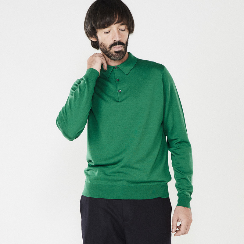 メンズ 30g 長袖ニットポロシャツ メンズ レディースニットのjohn Smedley ジョンスメドレー 公式オンラインショップ