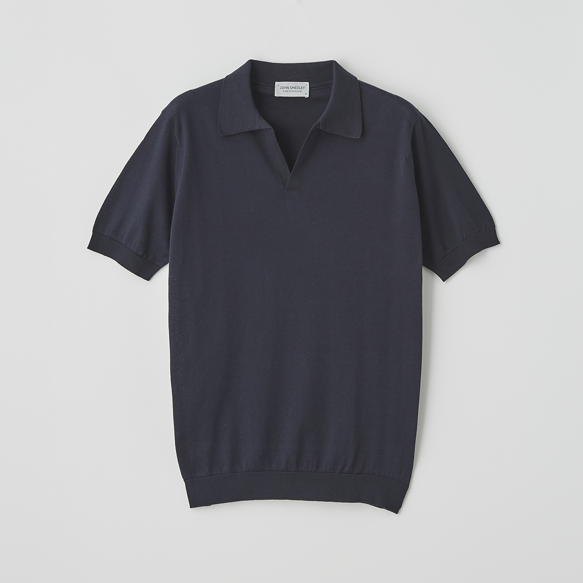 JOHN SMEDLEY ジョンスメドレー 30Gコットン スキッパーポロシャツ-