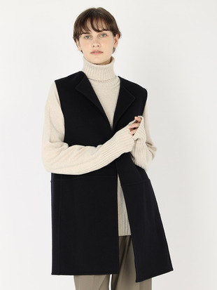 ウールダブルフェイス ロングジレ
