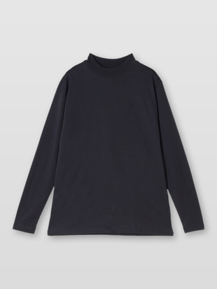 Cotton Long Sleeved Mock Neck T-shirt｜for MEN