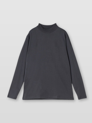 Cotton Long Sleeved Mock Neck T-shirt｜for MEN