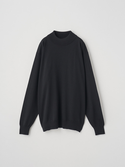 メンズ 24G長袖モックネックニット／A4546【SWEATER SERIES】 詳細画像 BLACK 1