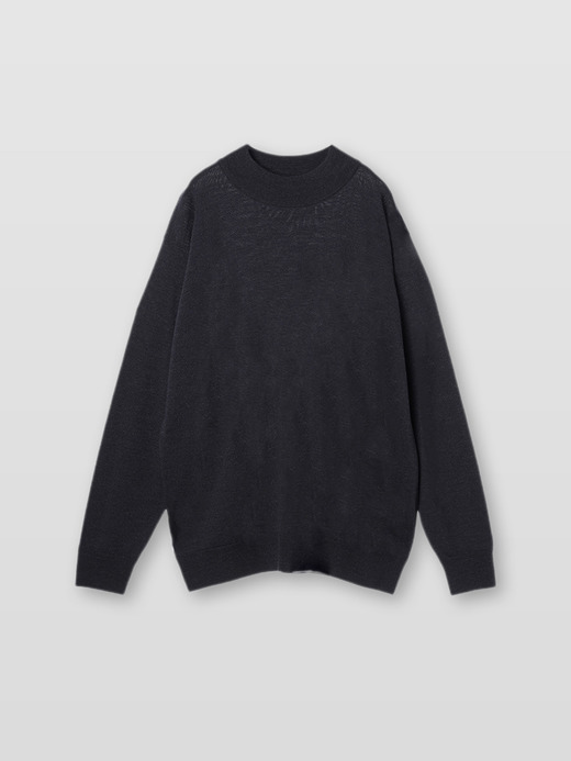 メンズ 24G長袖モックネックニット／A4546【SWEATER SERIES】 詳細画像 HEPBURN SMOKE 1