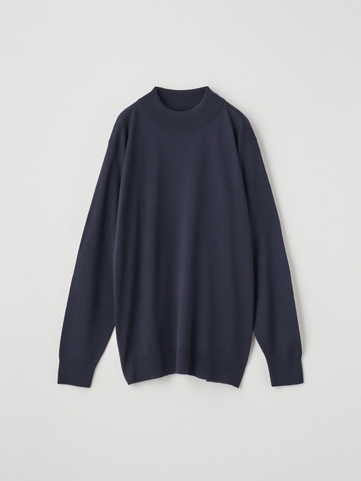 メンズ 24G長袖モックネックニット／A4546【SWEATER SERIES】 詳細画像 MIDNIGHT 1