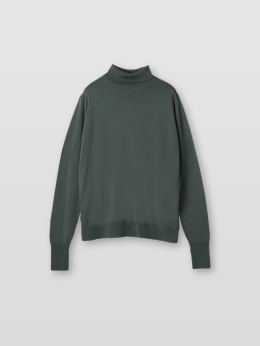 メンズ 24G 長袖タートルネックニット／A4588【MODERN FIT】 詳細画像 HIGHLAND GREEN 1