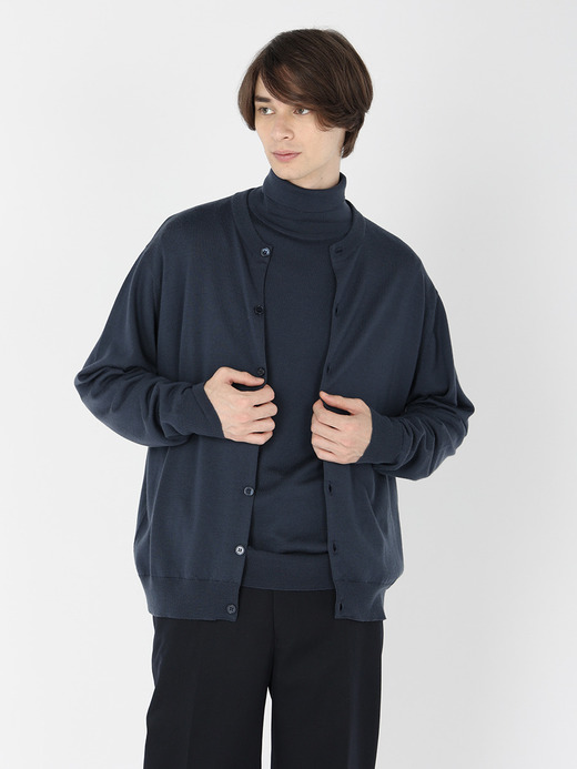 メンズ 24G 長袖タートルネックニット／A4588【MODERN FIT】 詳細画像 SMOKE BLUE 1