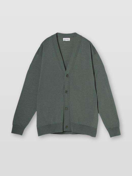 メンズ 24G長袖Vネックカーディガン／A4590【SWEATER SERIES】 詳細画像 HIGHLAND GREEN 2