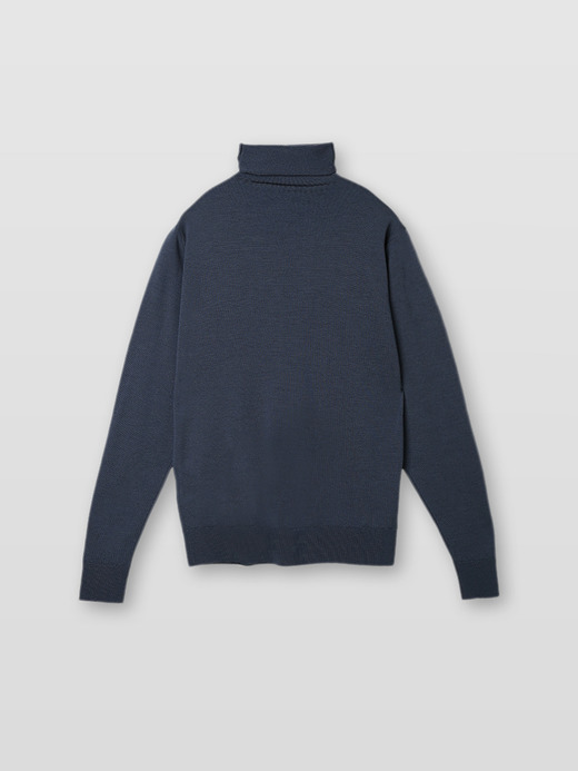 レディース 30G長袖シアータートルネックニット／A4659 詳細画像 SMOKE BLUE 1