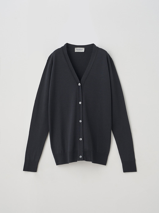 レディース 30G 長袖Ｖネックカーディガン／CLAIRE【MODERN FIT】 詳細画像 BLACK 1