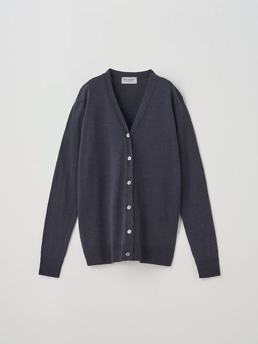 レディース 30G 長袖Ｖネックカーディガン／CLAIRE【MODERN FIT】 詳細画像 HEPBURN SMOKE 1