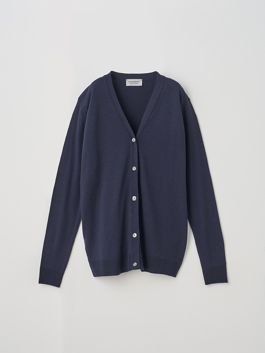 レディース 30G 長袖Ｖネックカーディガン／CLAIRE【MODERN FIT】 詳細画像 MIDNIGHT 1