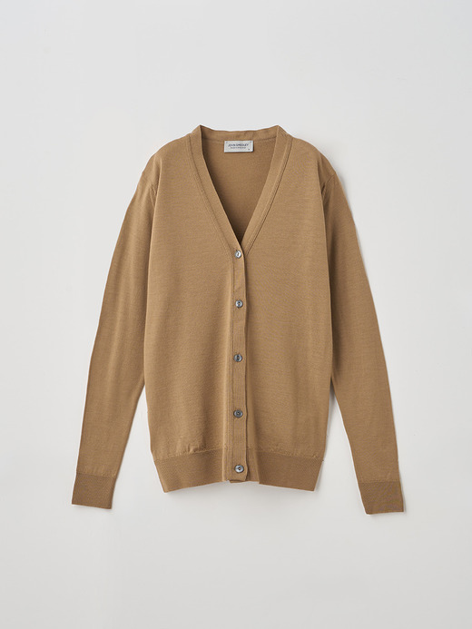 レディース 30G 長袖Ｖネックカーディガン／CLAIRE【MODERN FIT】 詳細画像 NUTMEG 1
