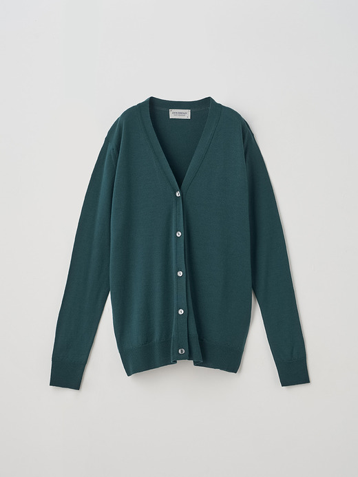 レディース 30G 長袖Ｖネックカーディガン／CLAIRE【MODERN FIT】 詳細画像 PINE 1