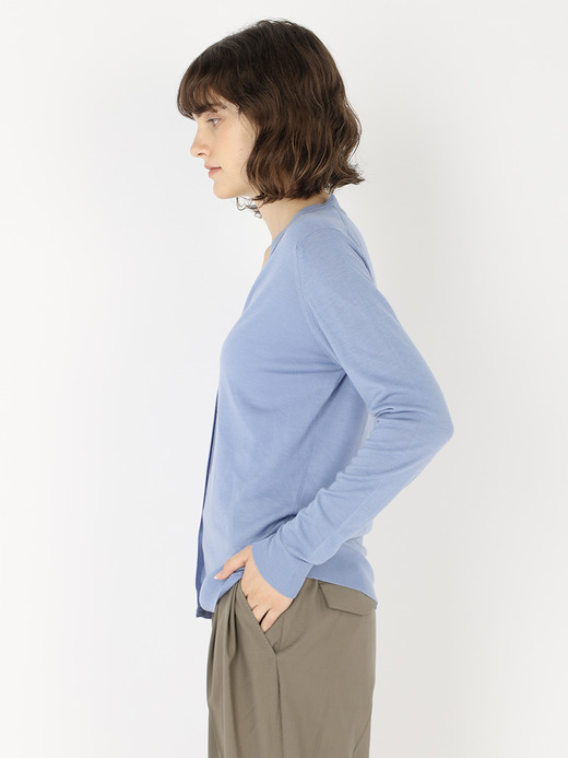 レディース 30G 長袖Ｖネックカーディガン／CLAIRE【MODERN FIT】 詳細画像 WINTER VIOLET 3