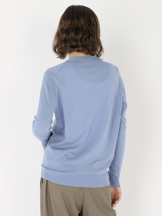レディース 30G 長袖Ｖネックカーディガン／CLAIRE【MODERN FIT】 詳細画像 WINTER VIOLET 4