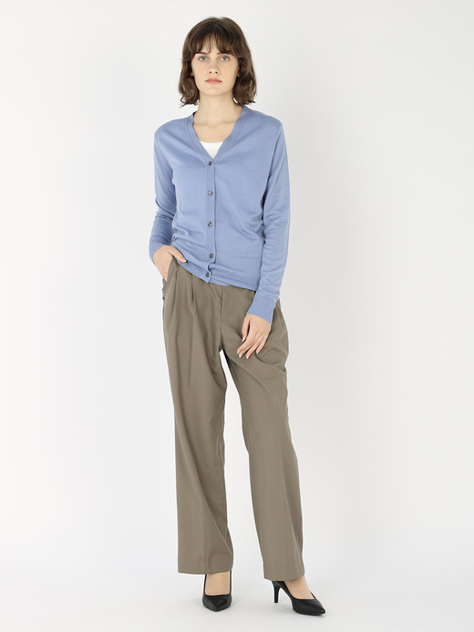 レディース 30G 長袖Ｖネックカーディガン／CLAIRE【MODERN FIT】 詳細画像 WINTER VIOLET 5