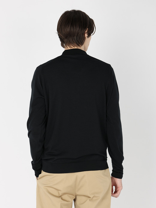 メンズ 30G長袖ポロシャツ／DORSET【EASY FIT】 詳細画像 BLACK 4