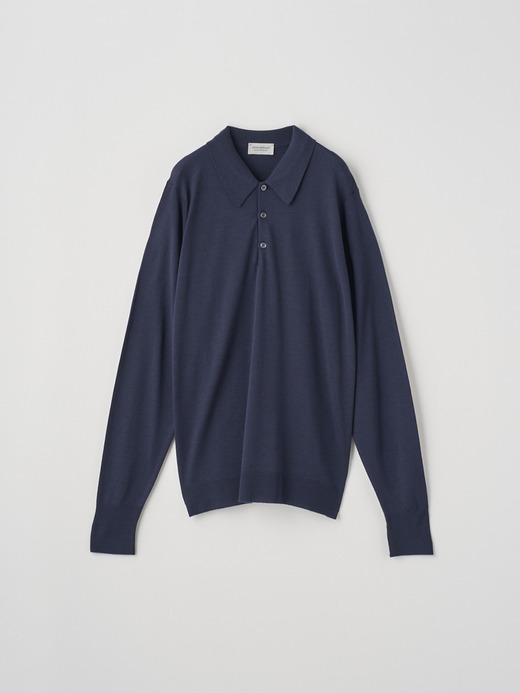 メンズ 30G長袖ポロシャツ／DORSET【EASY FIT】 詳細画像 MIDNIGHT 1