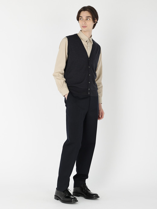 メンズ 30G Vネックベスト／HUNTSWOOD【STANDARD FIT】 詳細画像 HEPBURN SMOKE 5