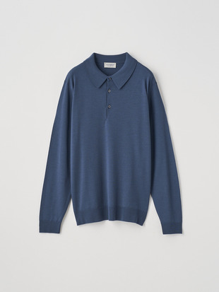 メンズ 30G 長袖ポロシャツ／KNOLL【MODERN FIT】