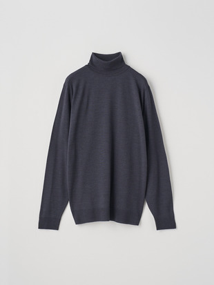 メンズ 30G 長袖 タートルネックニット／LEVINE【MODERN FIT】