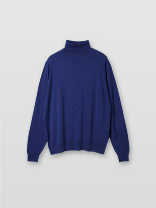 メンズ 30G 長袖 タートルネックニット／LEVINE【MODERN FIT】