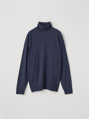 メンズ 30G 長袖 タートルネックニット／LEVINE【MODERN FIT】