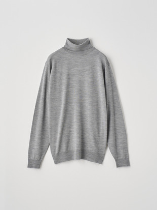 メンズ 30G 長袖 タートルネックニット／LEVINE【MODERN FIT】