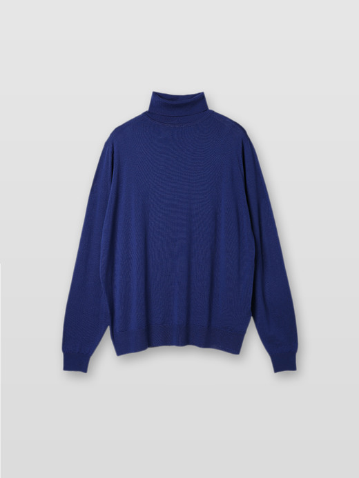 メンズ 30G 長袖 タートルネックニット／LEVINE【MODERN FIT】 詳細画像 LAPIS BLUE 1