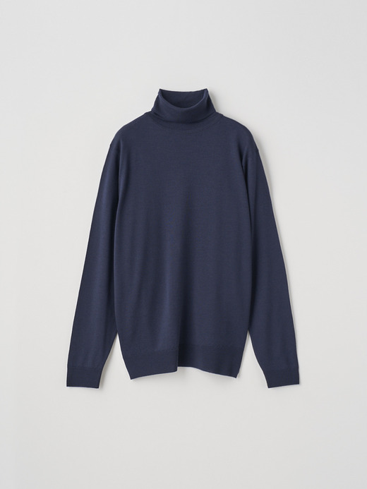 メンズ 30G 長袖 タートルネックニット／LEVINE【MODERN FIT】 詳細画像 MIDNIGHT 1