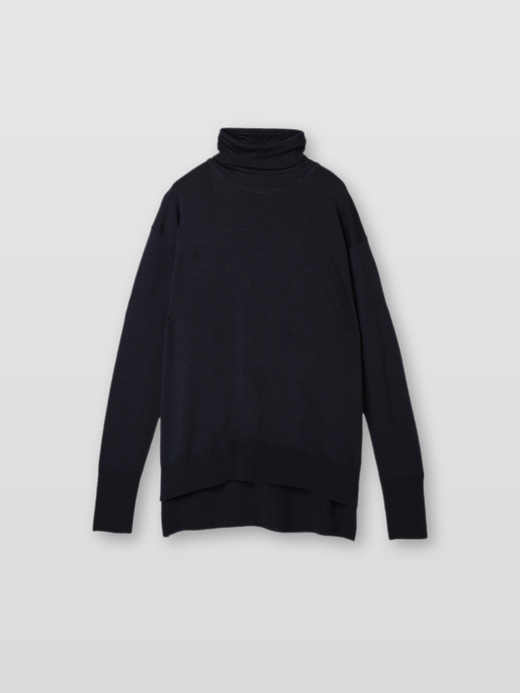 レディース 30G長袖タートルネックニット／MALLERY【RELAX FIT】 詳細画像 MIDNIGHT 1