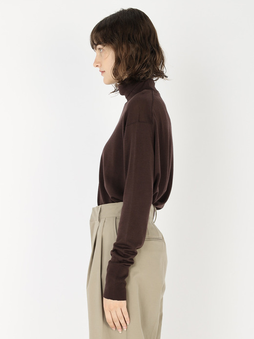 レディース 30G長袖タートルネックニット／MALLERY【RELAX FIT】 詳細画像 TRUFFLE 3