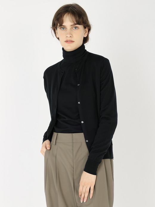 レディース 30G 長袖 カーディガン／MILLY【MODERN FIT】 詳細画像 BLACK 2